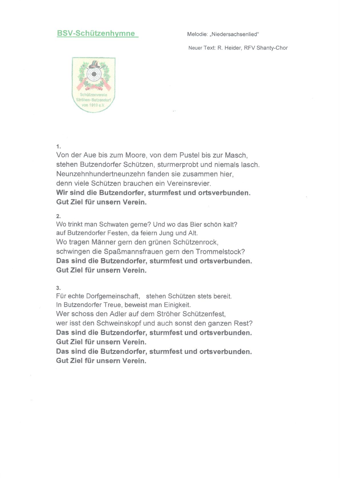 Schützenhymne 2024